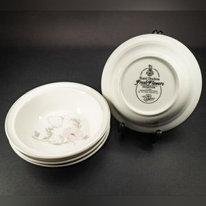 "Fresh Flowers" set of 4 cereal bowls from Royal Doulton